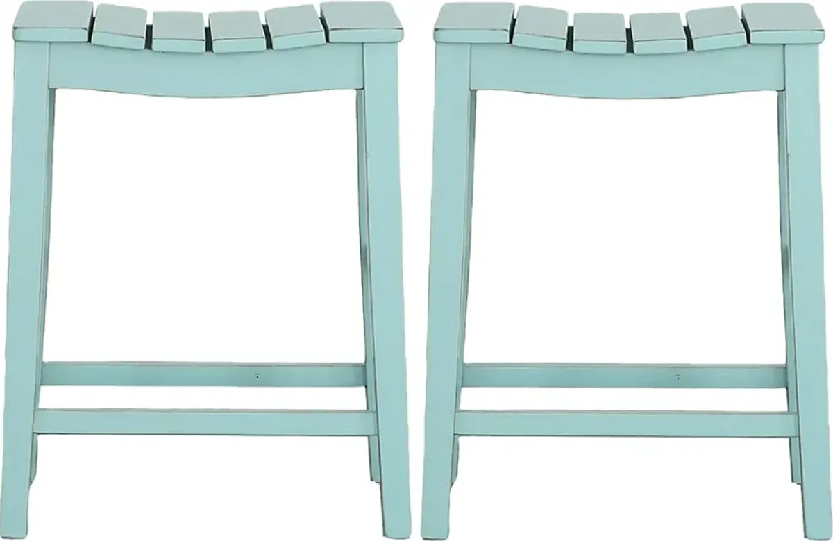 Southrun Blue Counter Stool, Set of 2