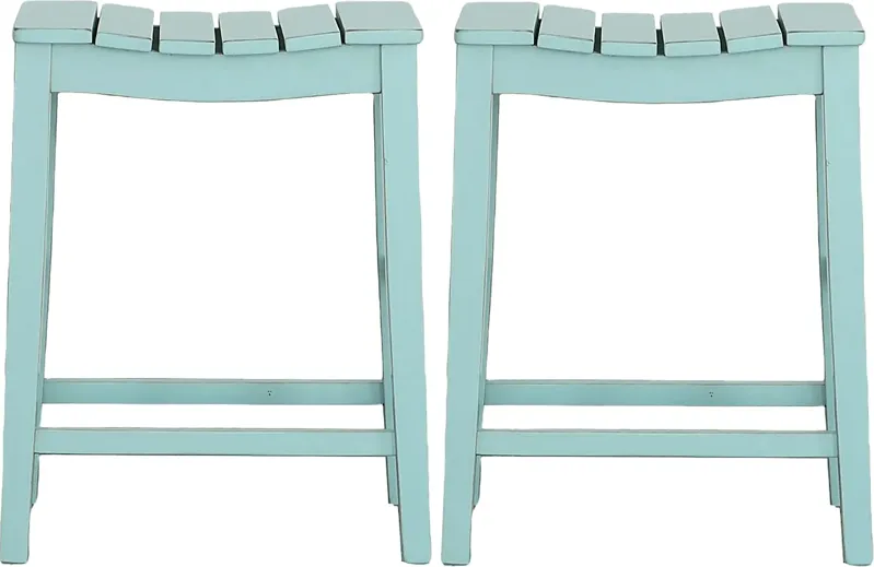 Southrun Blue Counter Stool, Set of 2