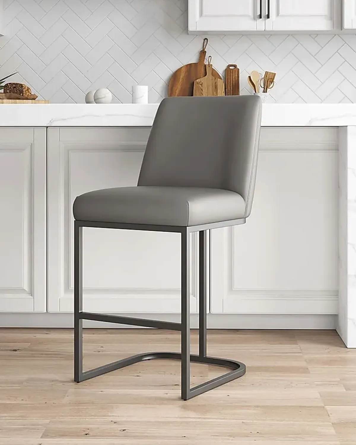 Foxiana Gray Counter Stool