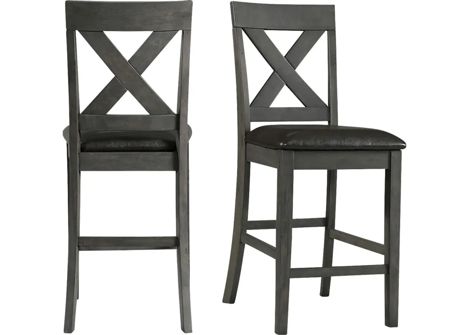 Petalbite Gray Counter Height Stool, Set of 2