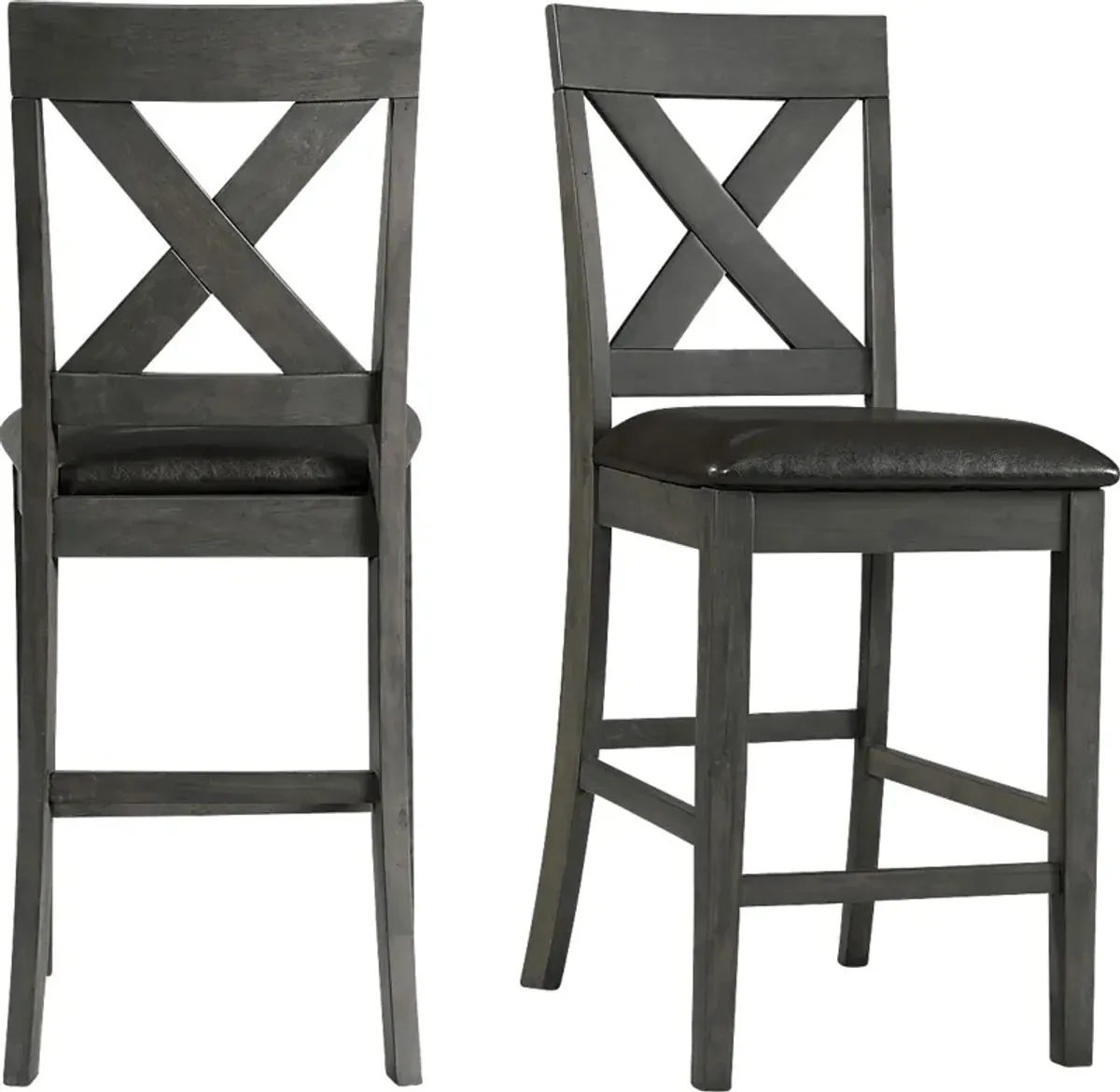 Petalbite Gray Counter Height Stool, Set of 2