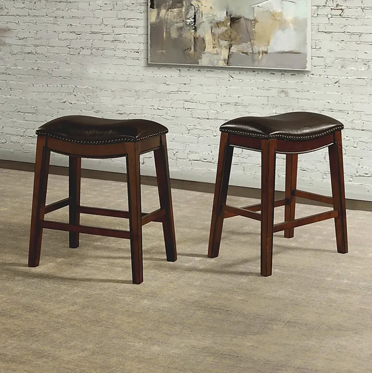 Soulbit Brown Counter Height Stool