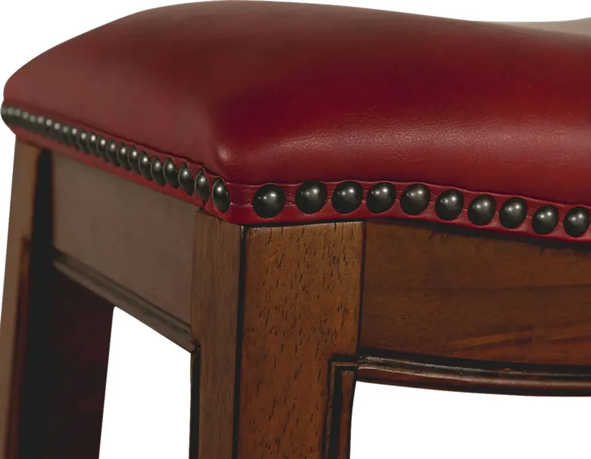 Soulbit Red Counter Height Stool