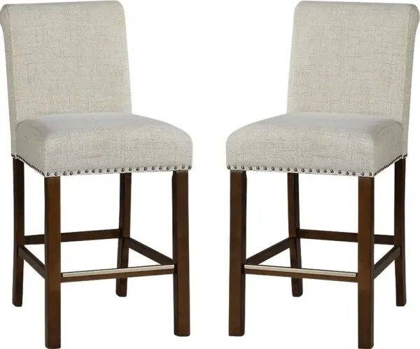 Korat Natural Counter Stool, Set of 2