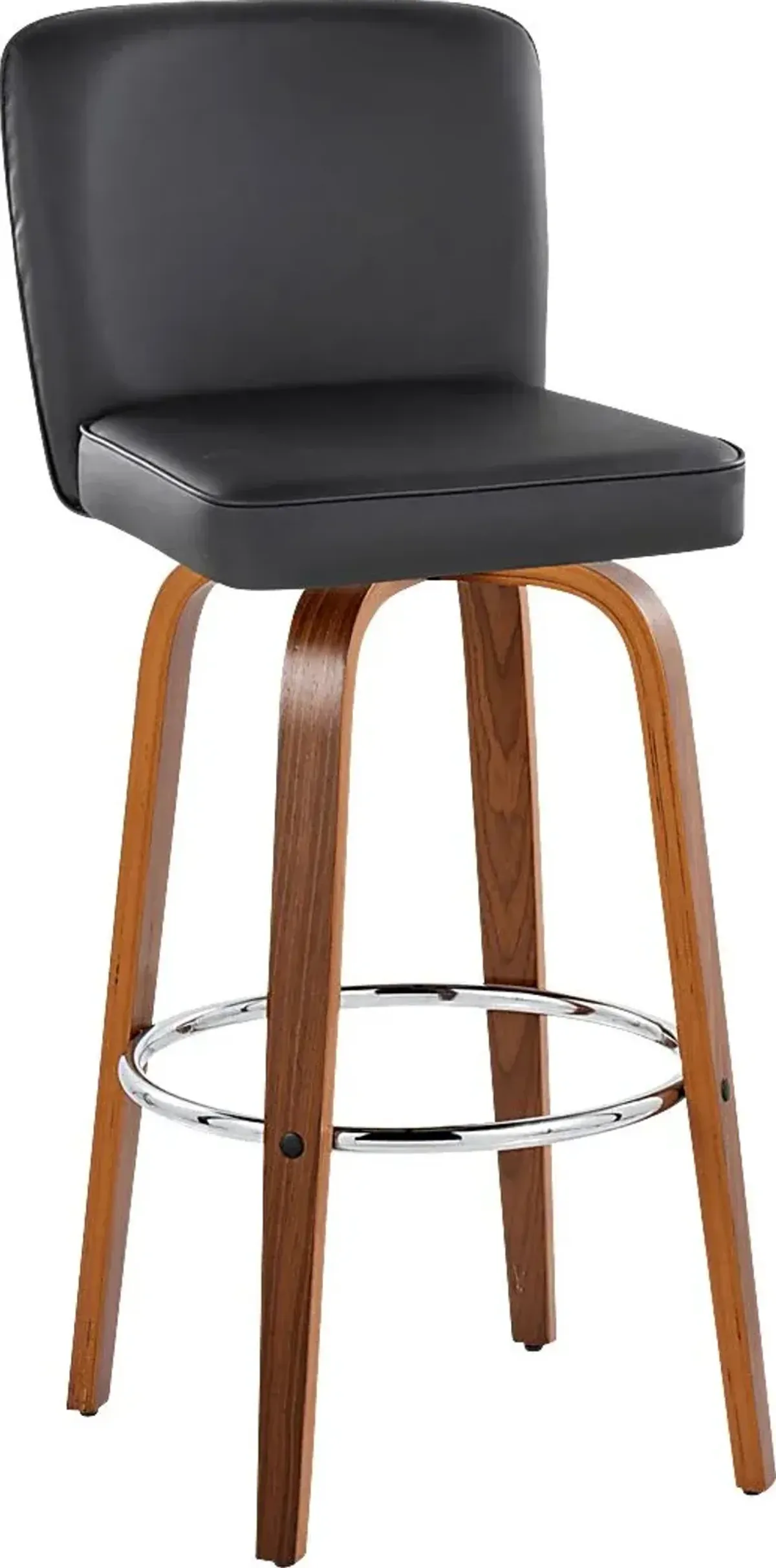 Marcei IV Black Swivel Barstool, Set of 2