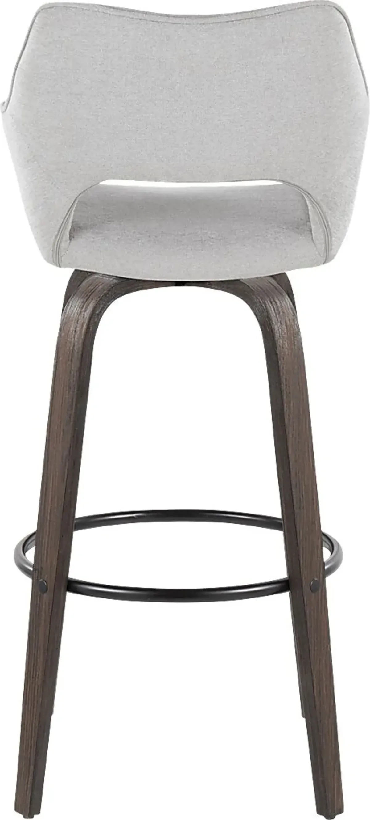 Ovur I Gray Swivel Barstool, Set of 2