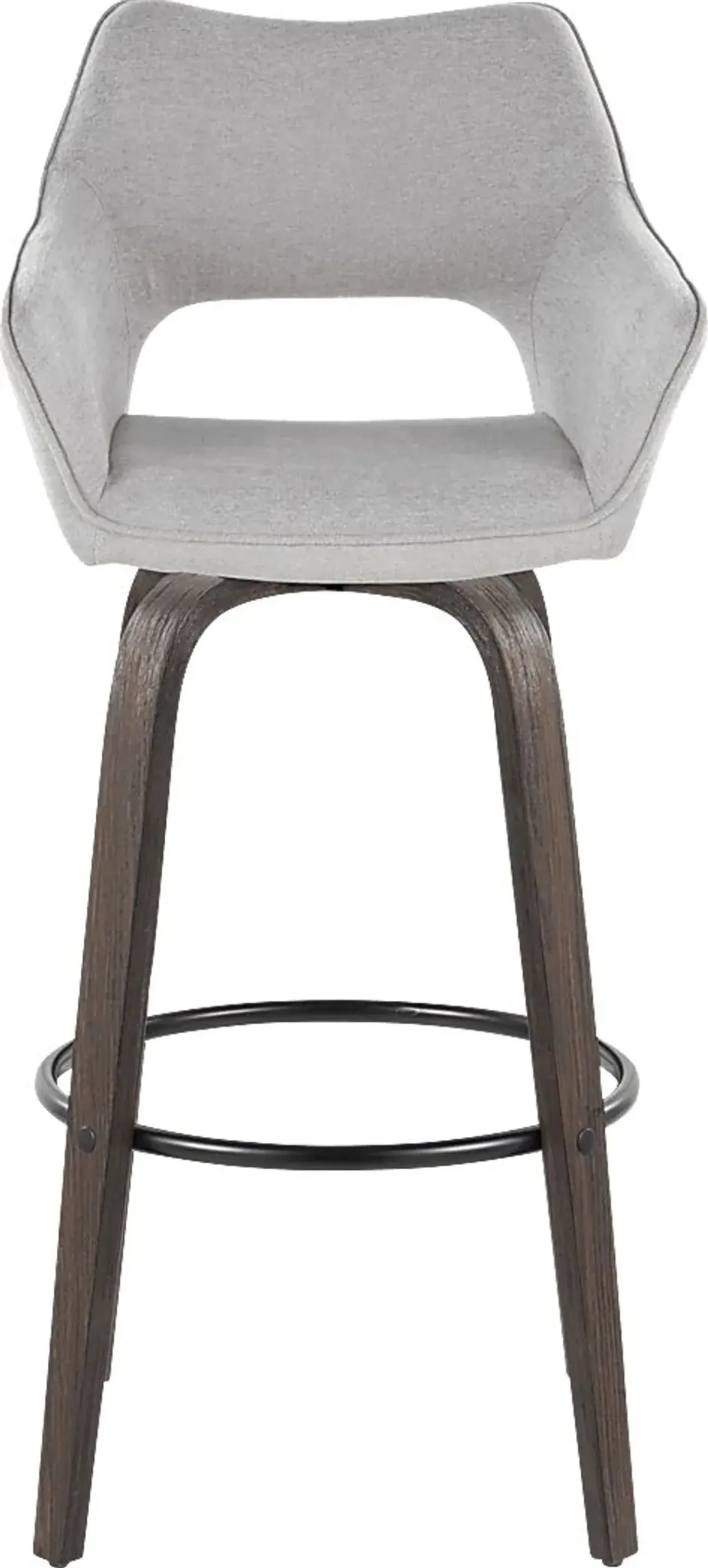 Ovur I Gray Swivel Barstool, Set of 2