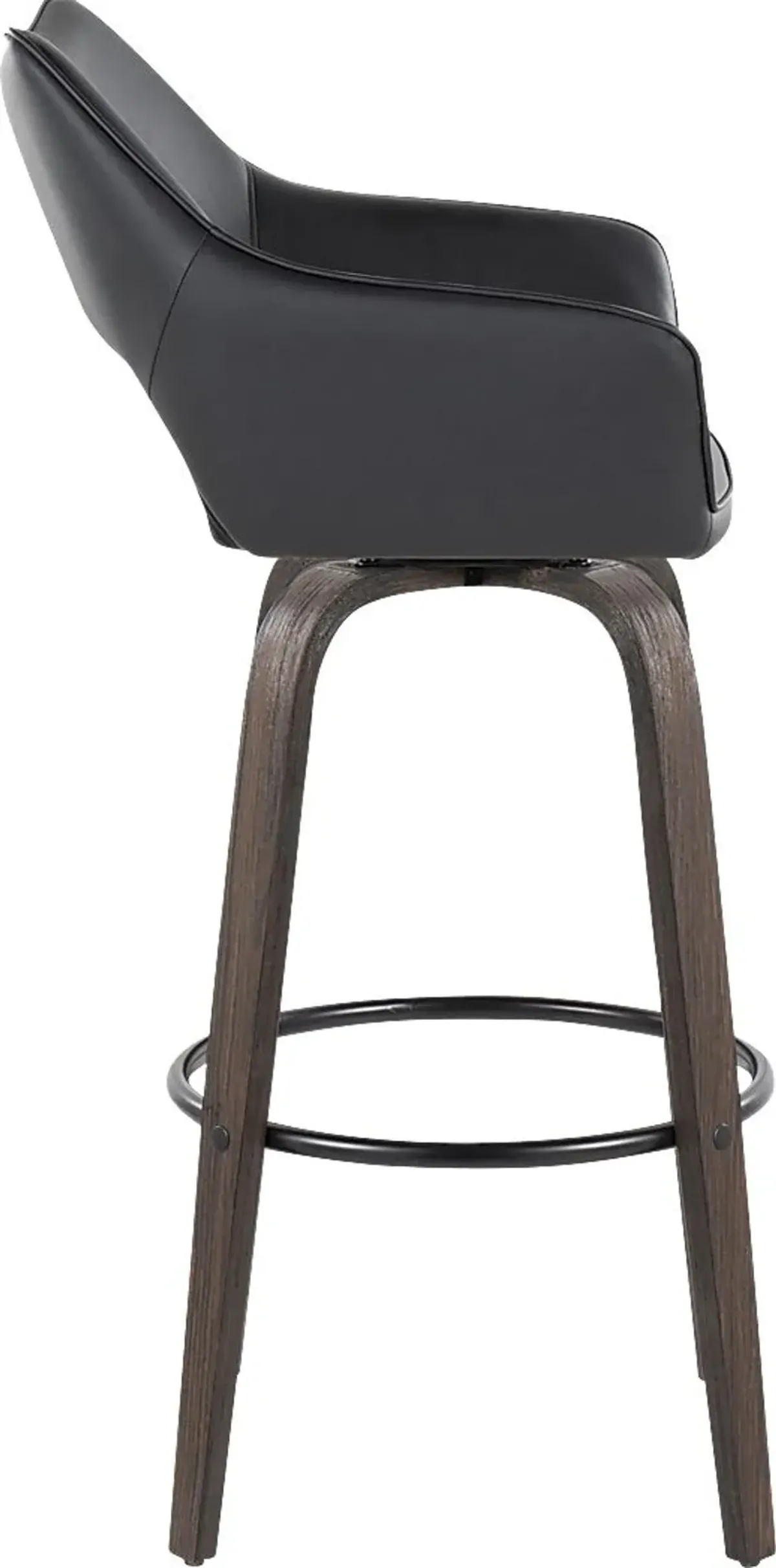 Ovur III Black Swivel Barstool, Set of 2