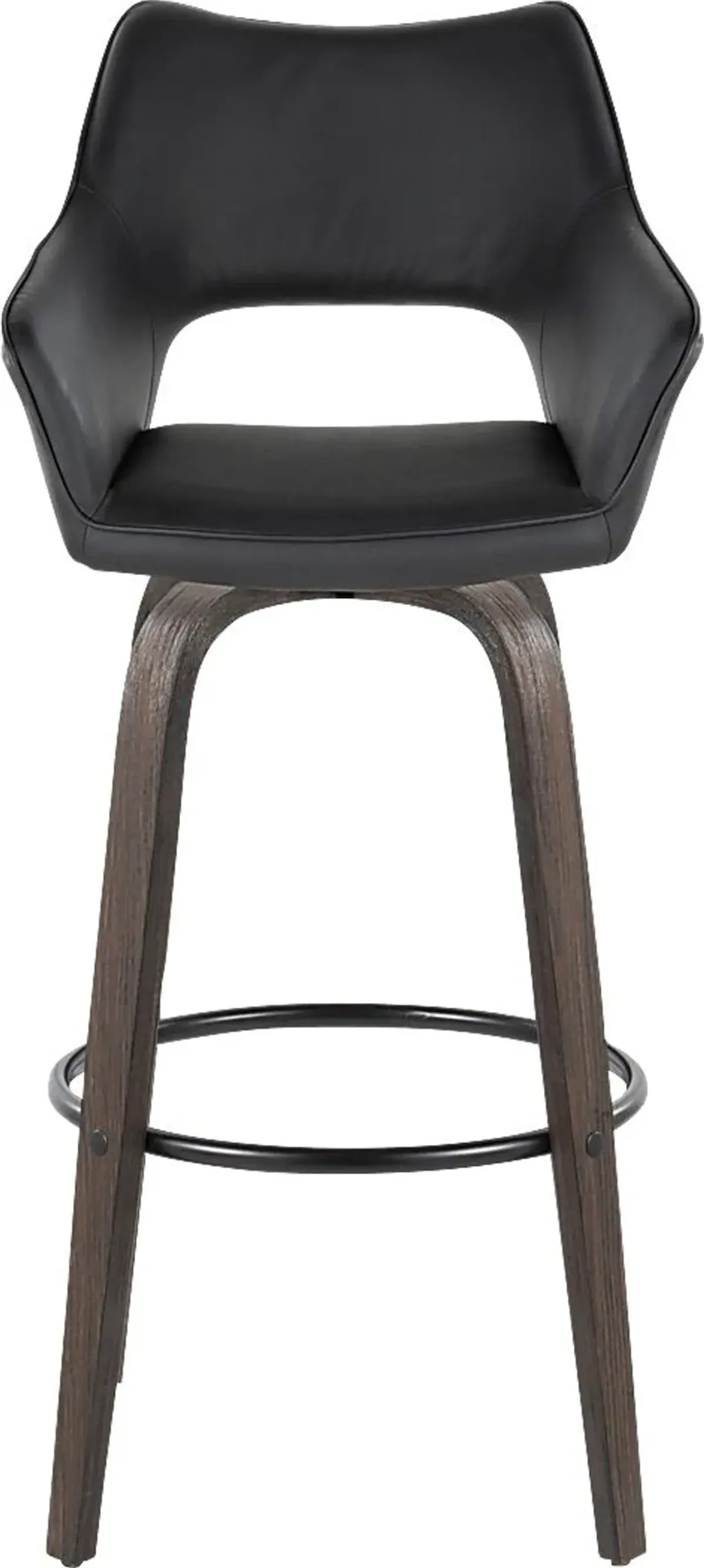 Ovur III Black Swivel Barstool, Set of 2