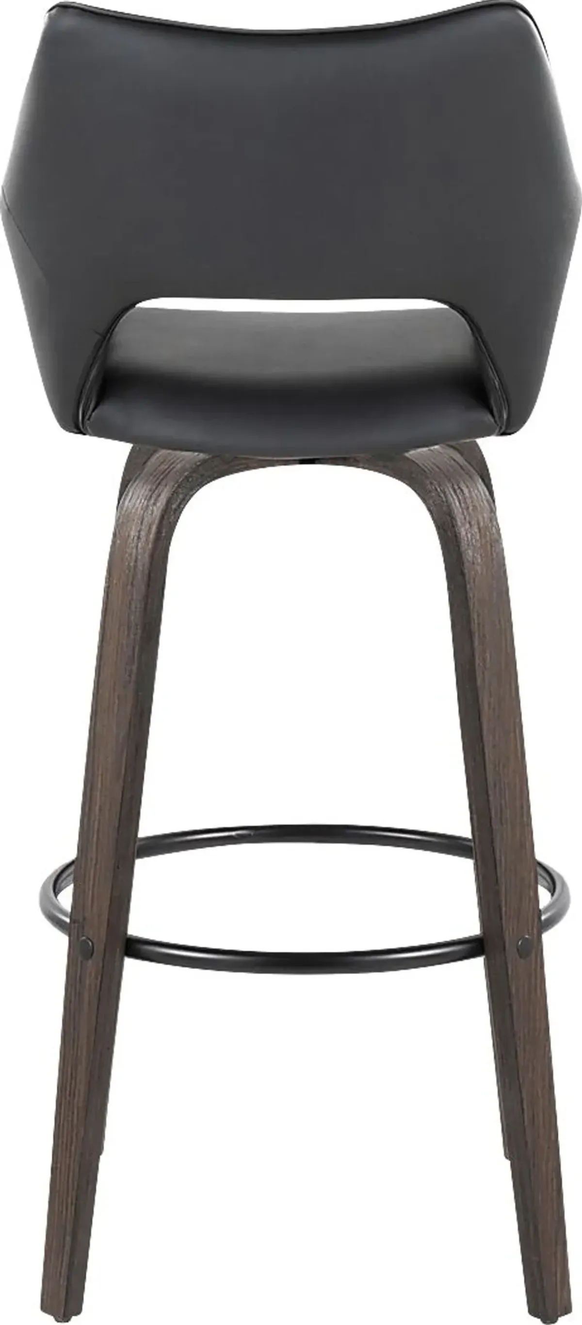 Ovur III Black Swivel Barstool, Set of 2