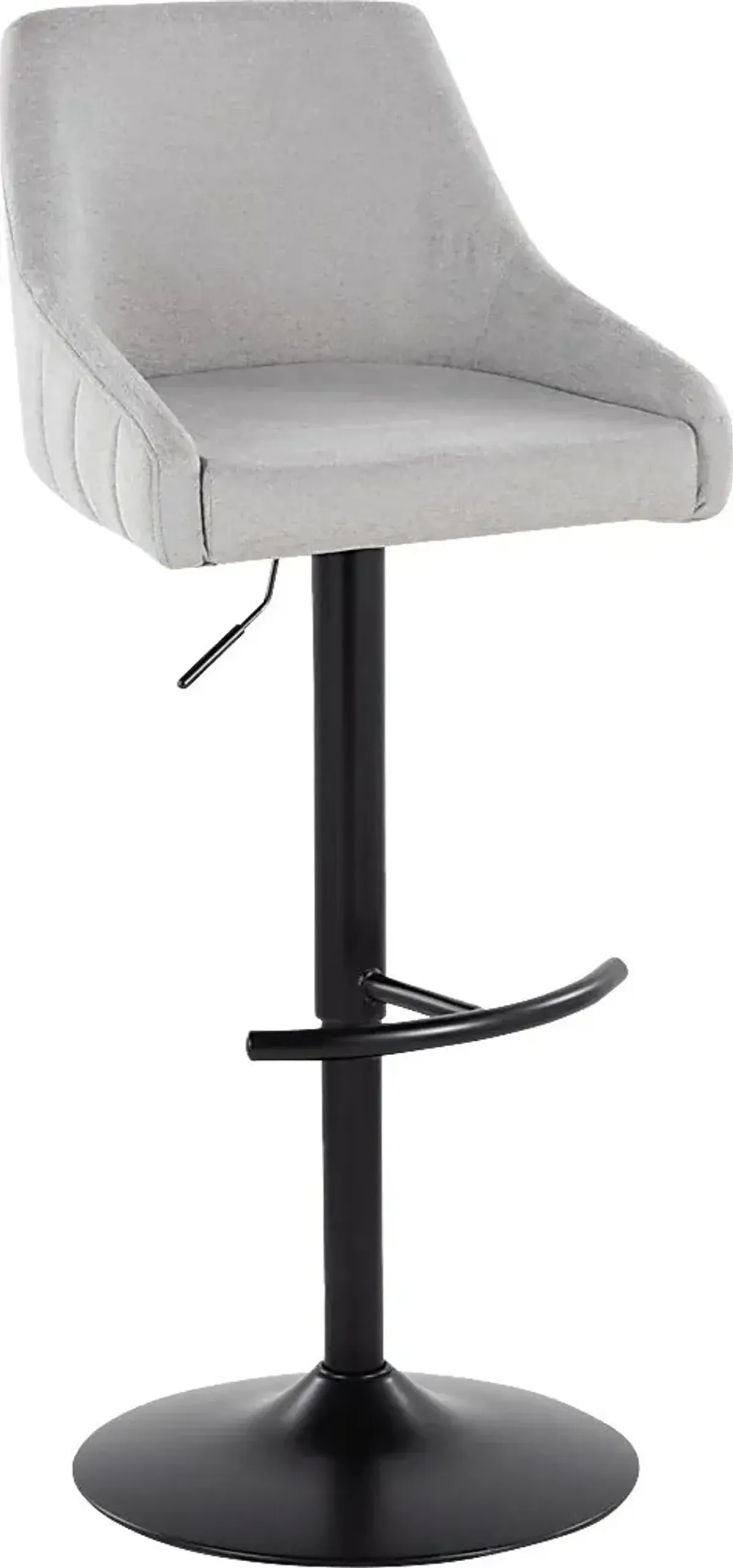 Ashlynd II Gray Adjustable Swivel Barstool, Set of 2