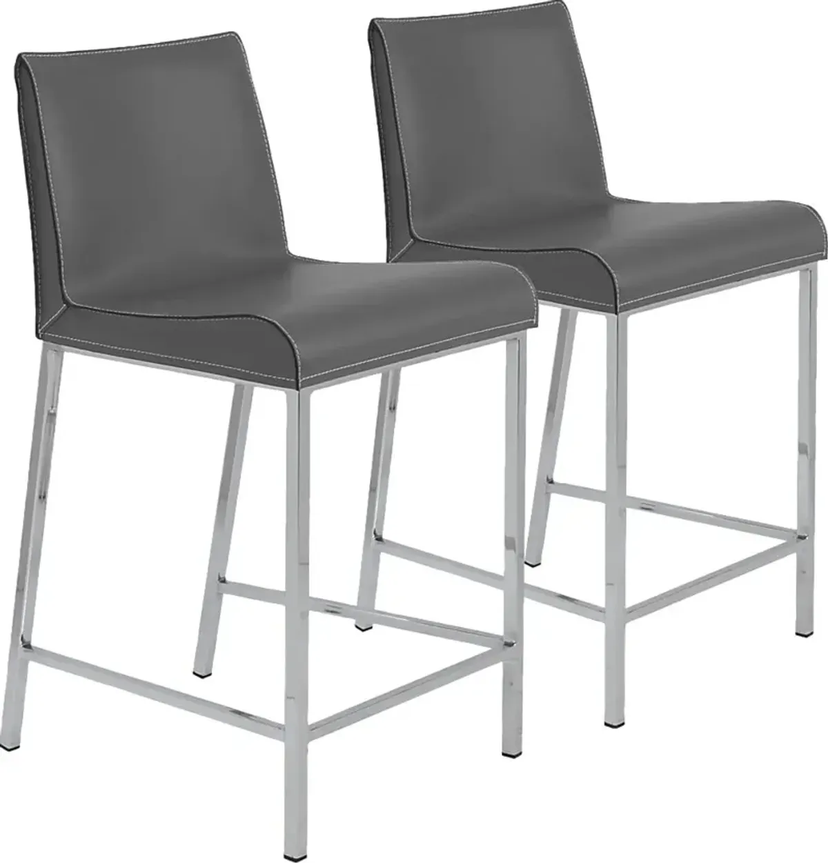 Embdy Gray Counter Stool, Set of 2