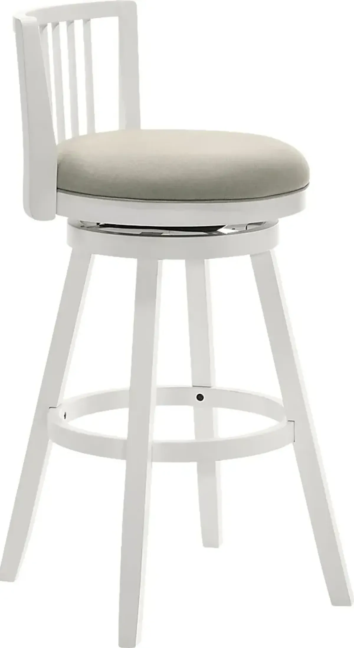 Cragy I White and Beige Barstool