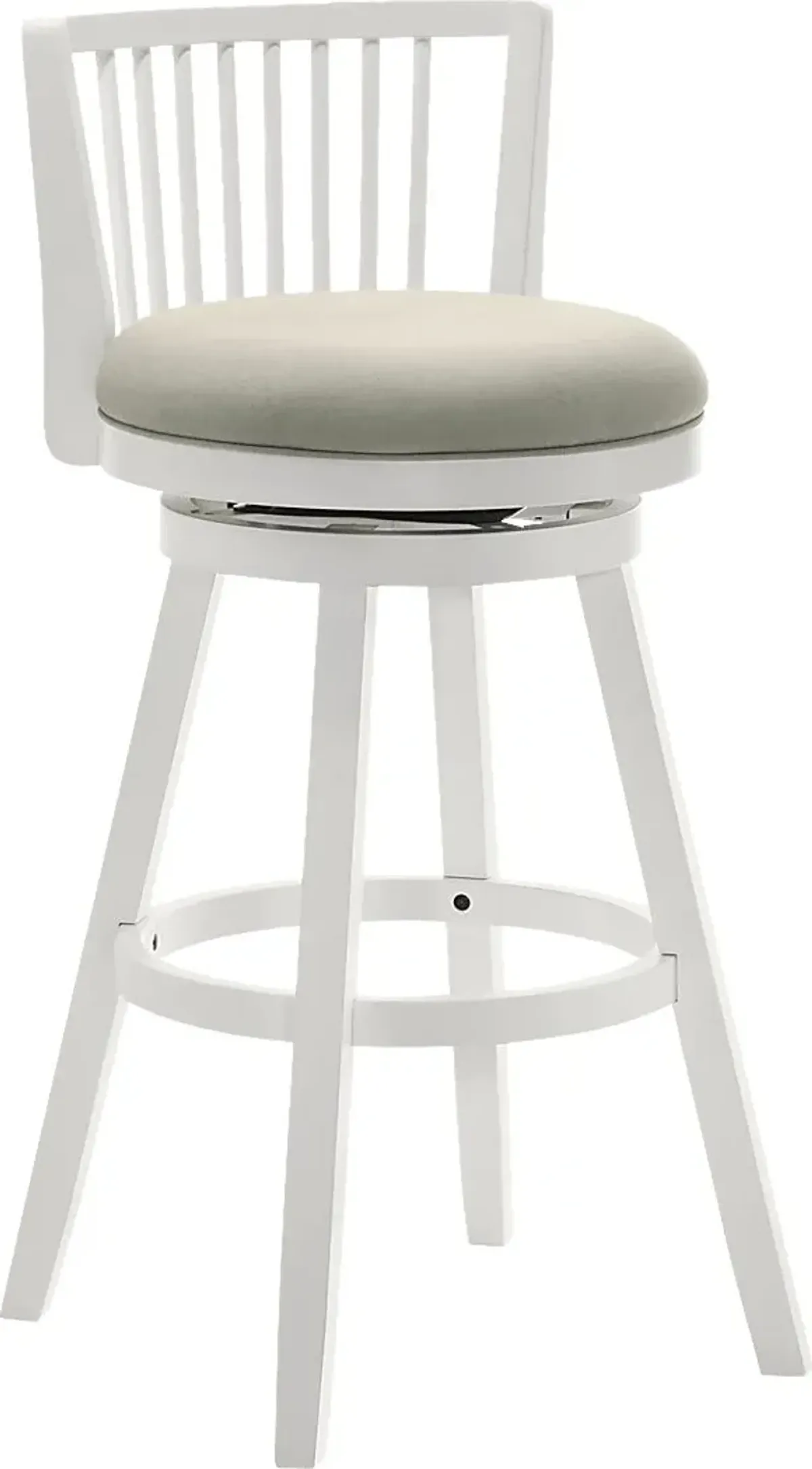 Cragy I White and Beige Barstool