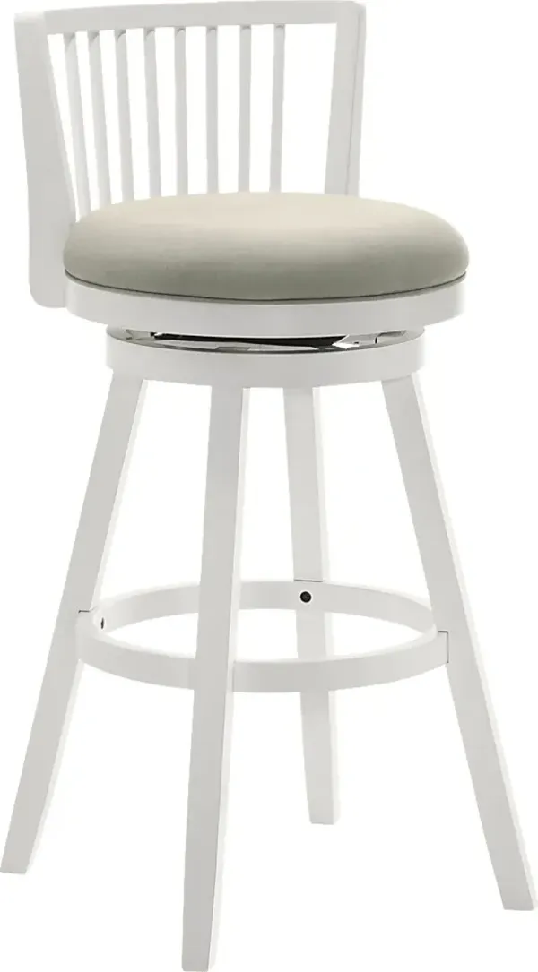 Cragy I White and Beige Barstool