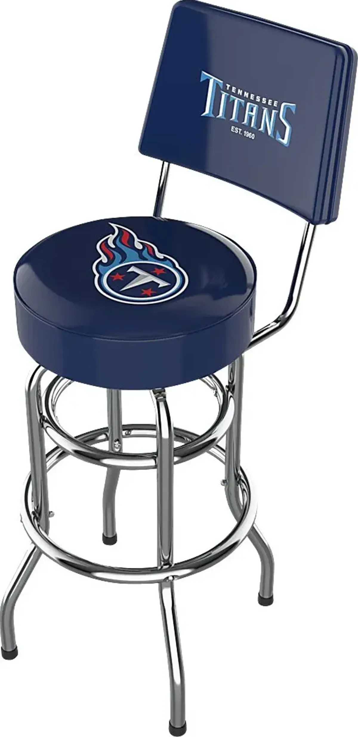 Tennessee Titans Blue Swivel Barstool with Back