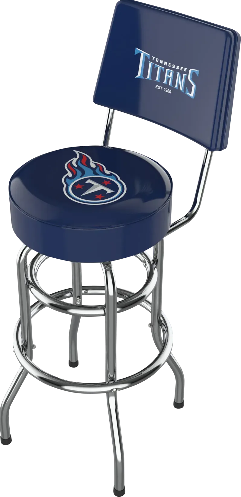 Tennessee Titans Blue Swivel Barstool with Back