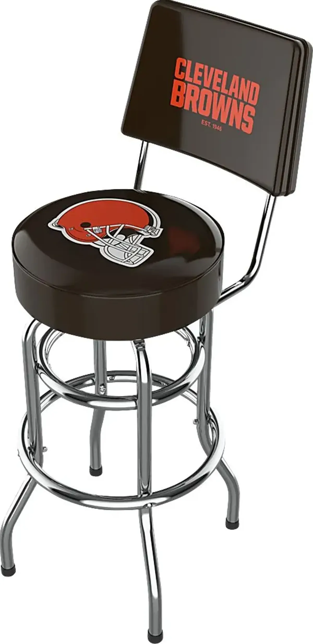 Cleveland Browns Black Swivel Barstool with Back