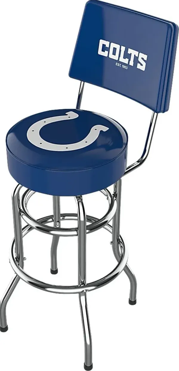 Indianapolis Colts Blue Swivel Barstool with Back