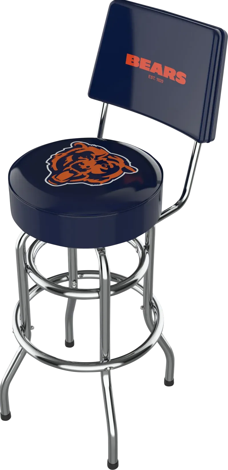 Chicago Bears Navy Swivel Barstool with Back