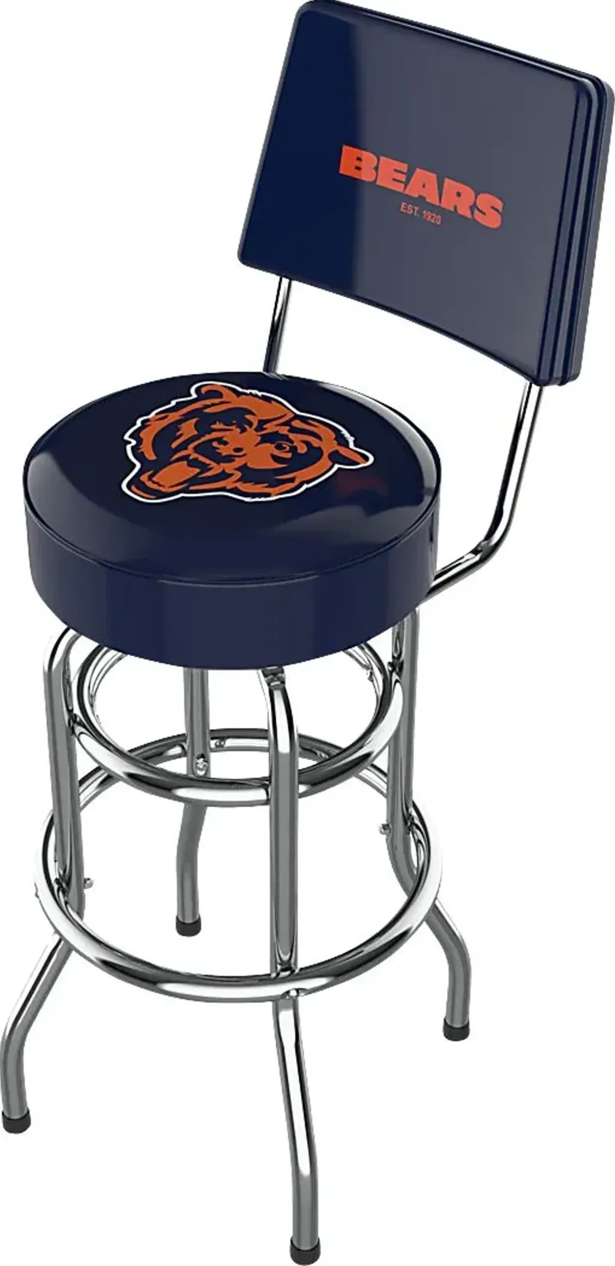 Chicago Bears Navy Swivel Barstool with Back