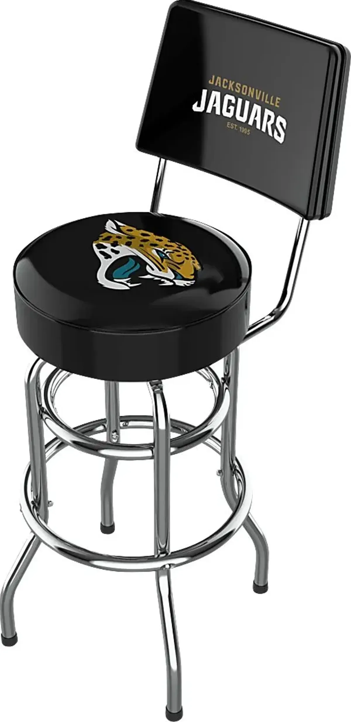 Jacksonville Jaguars Black Swivel Barstool with Back