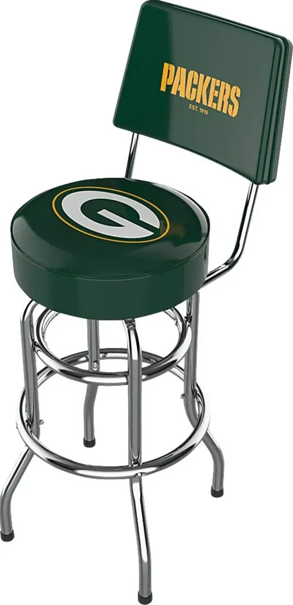 Green Bay Packers Swivel Barstool with Back