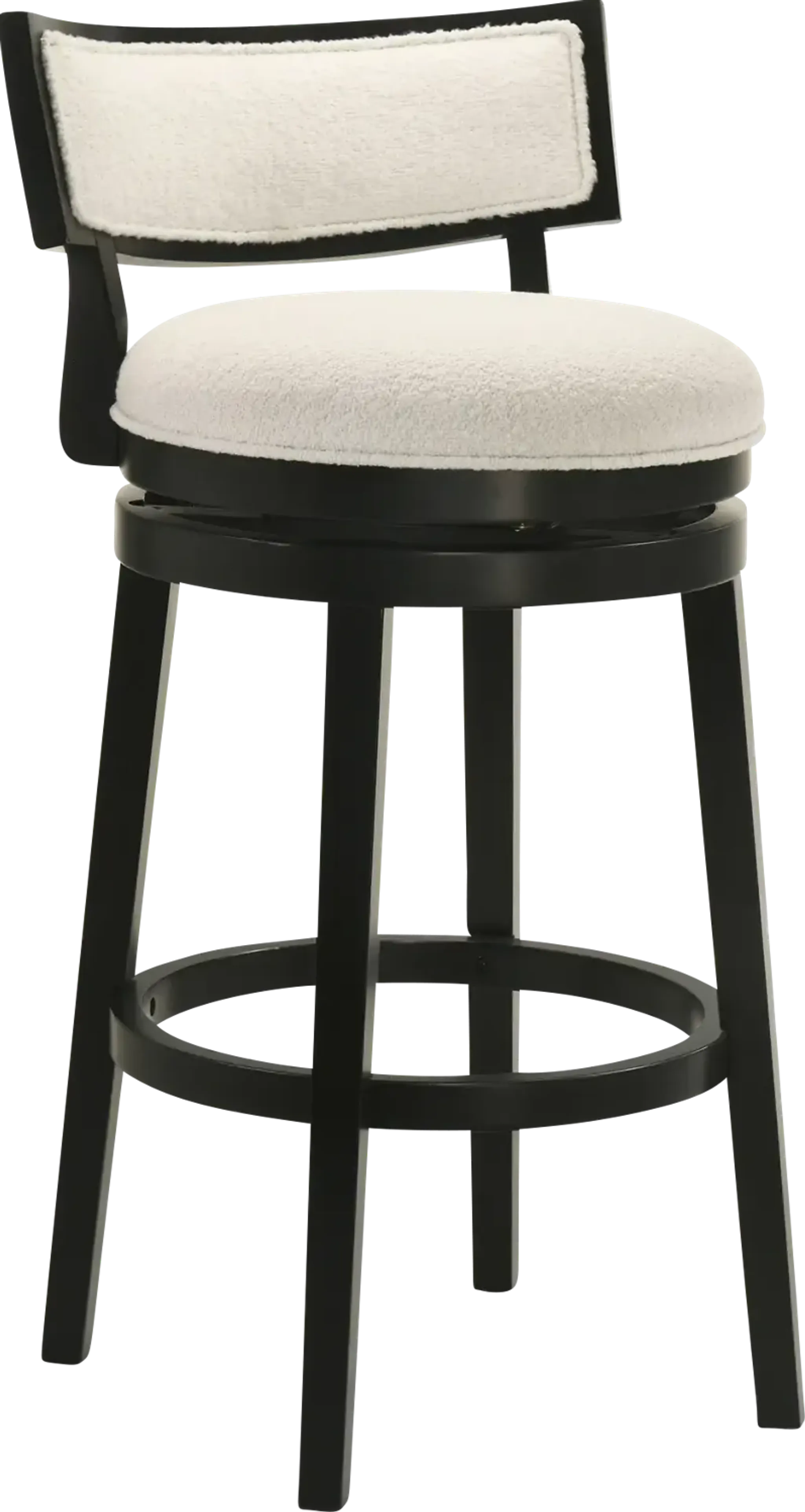 Ridgemark White Swivel Barstool | Furniture.com