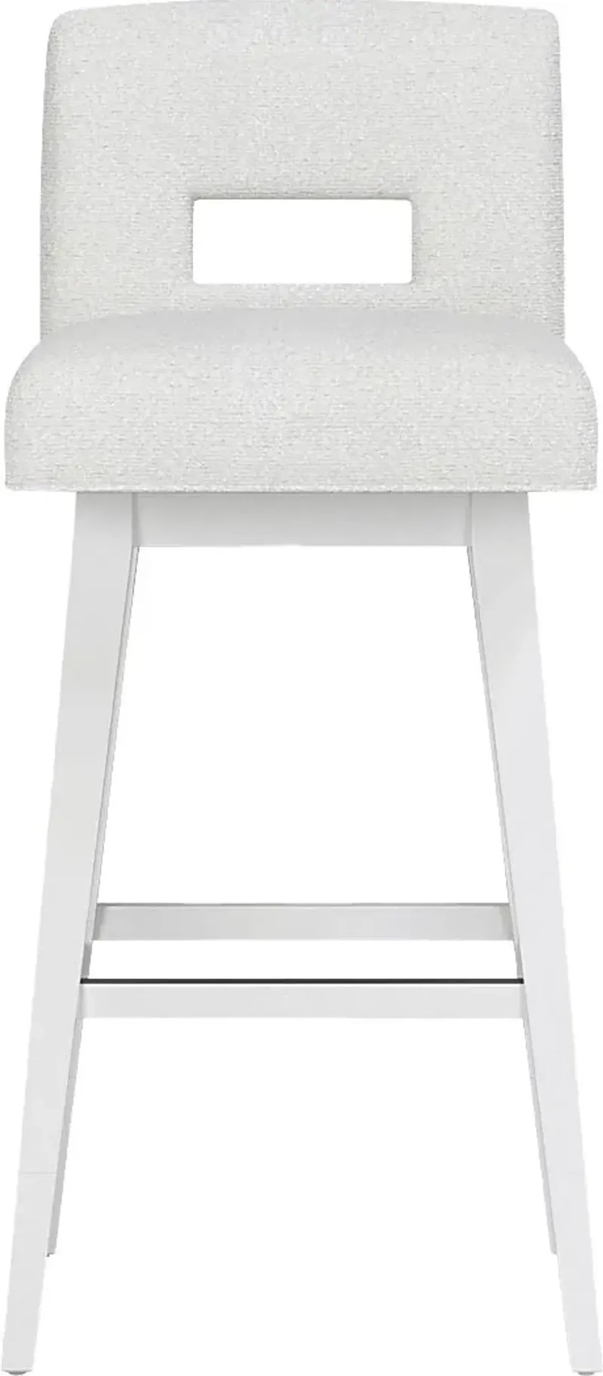 Jaek White Counter Height Adjustable Stool
