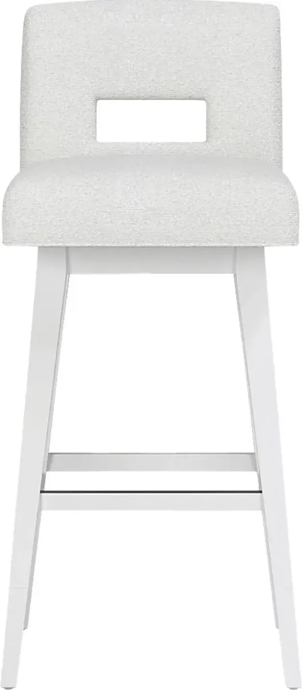 Jaek White Counter Height Adjustable Stool