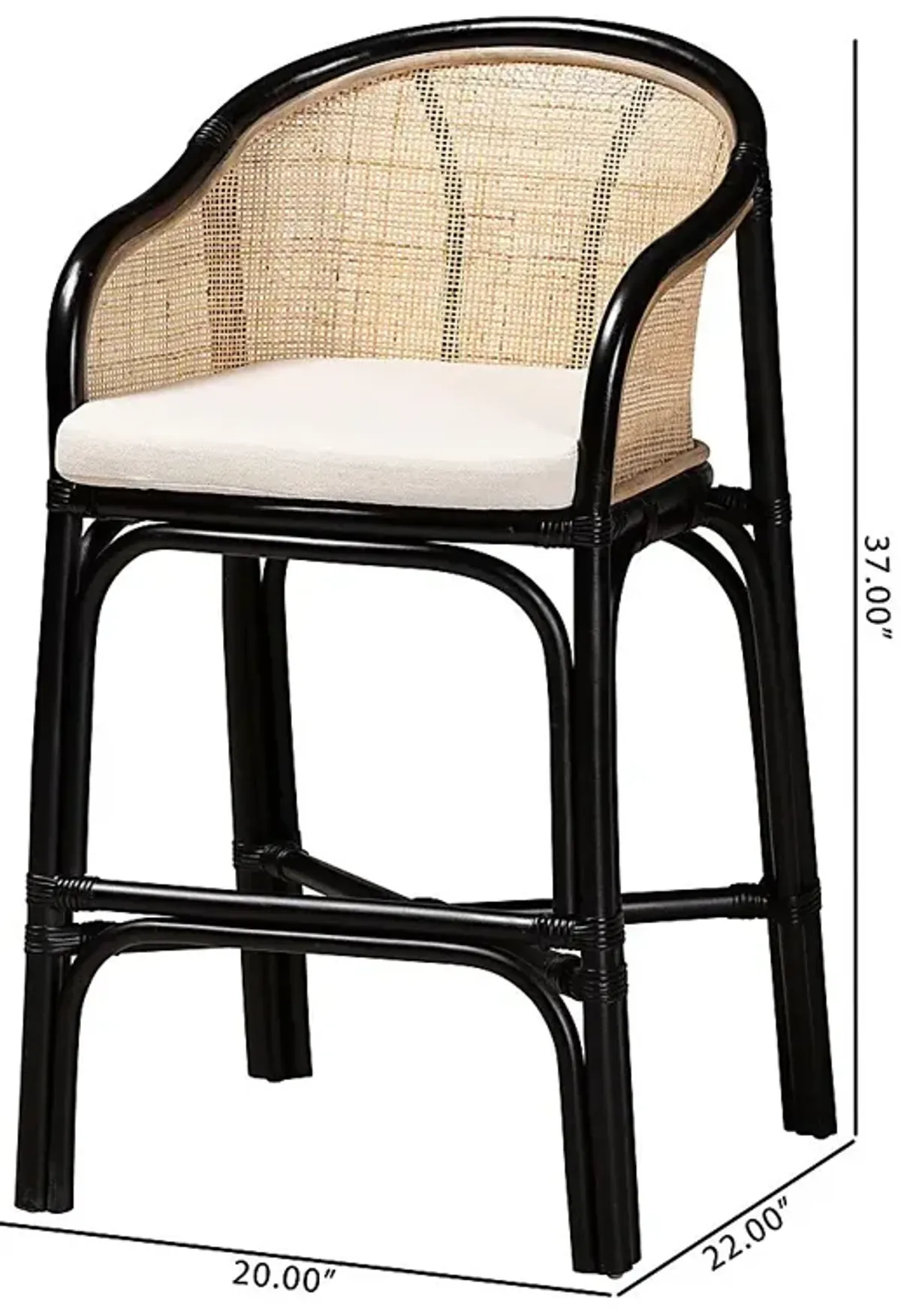 Branchaud Black Counter Stool