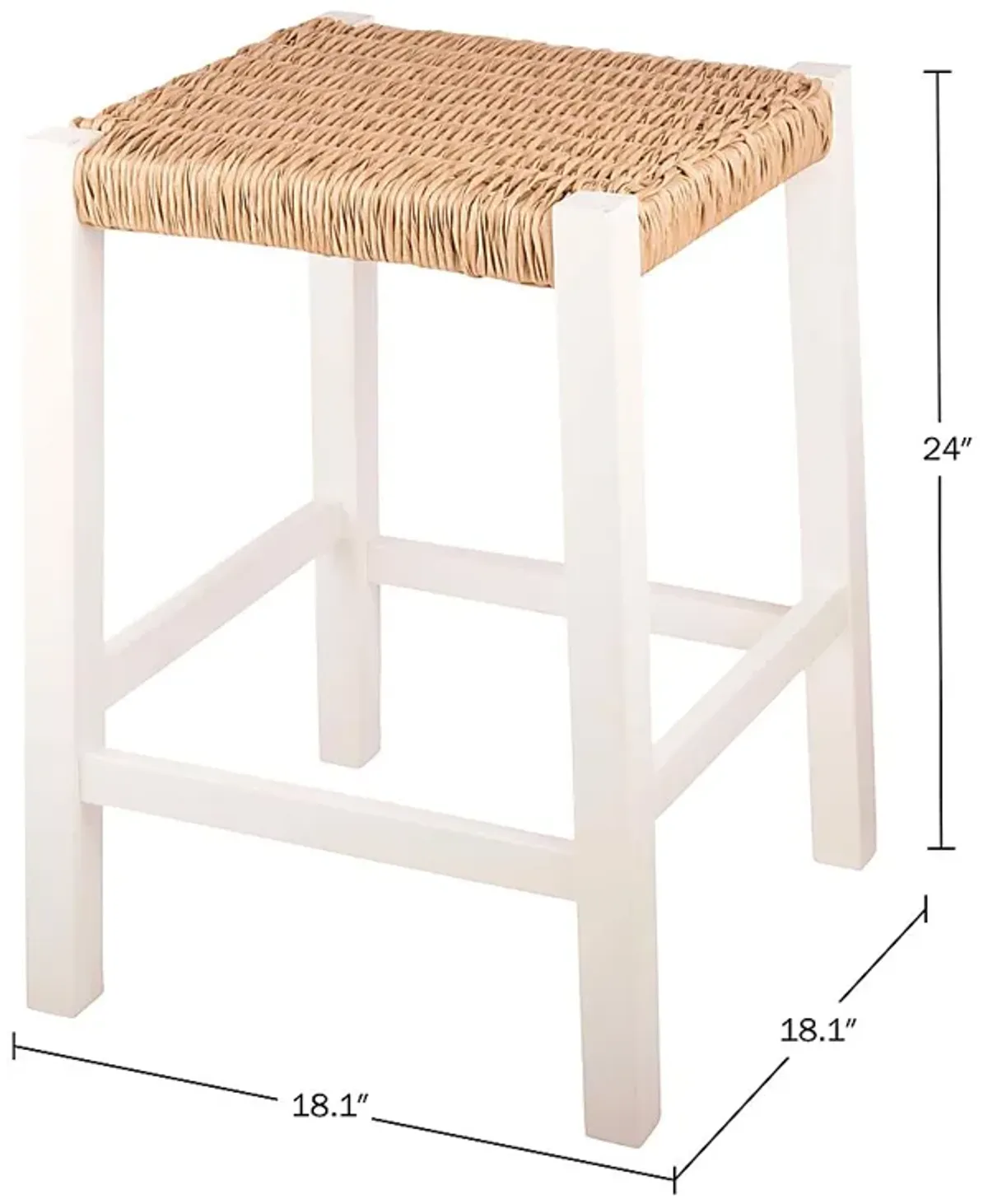 Zorvyn White/Natural Counter Height Stool