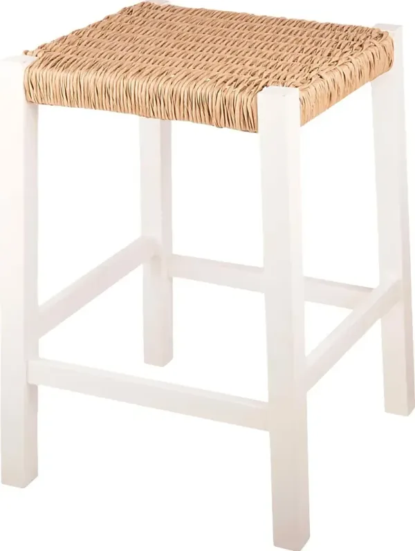 Zorvyn White/Natural Counter Height Stool