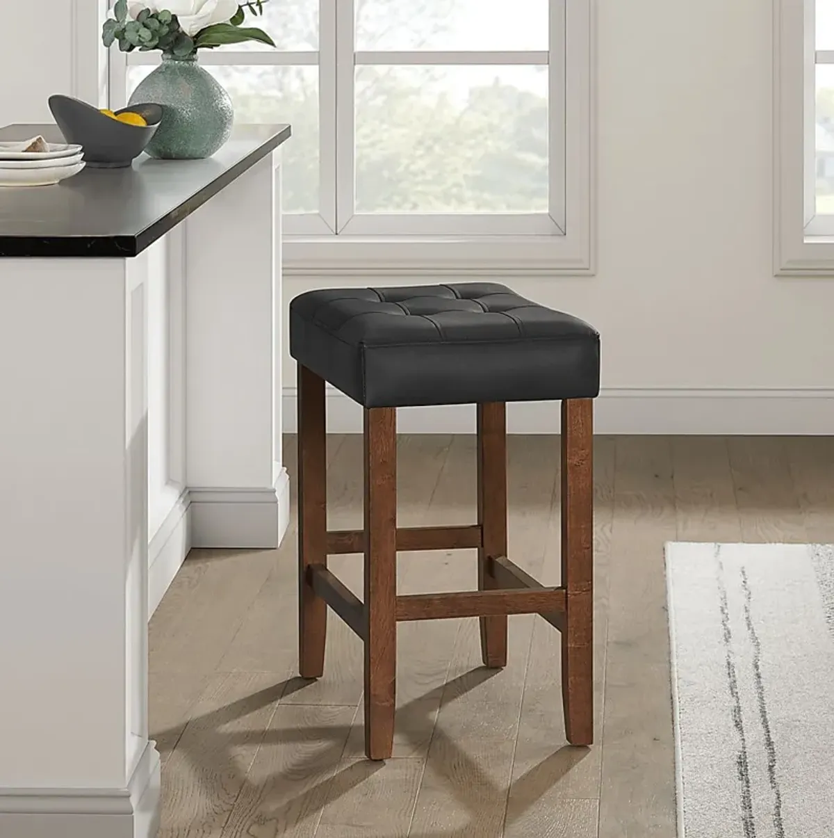 Kaldyn Black/Brown Counter Height Stool