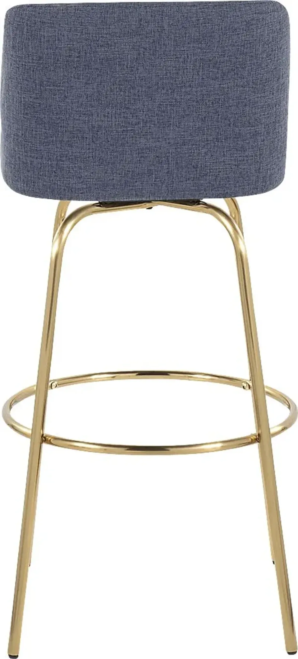 Wymering II Blue Swivel Barstool, Set of 2