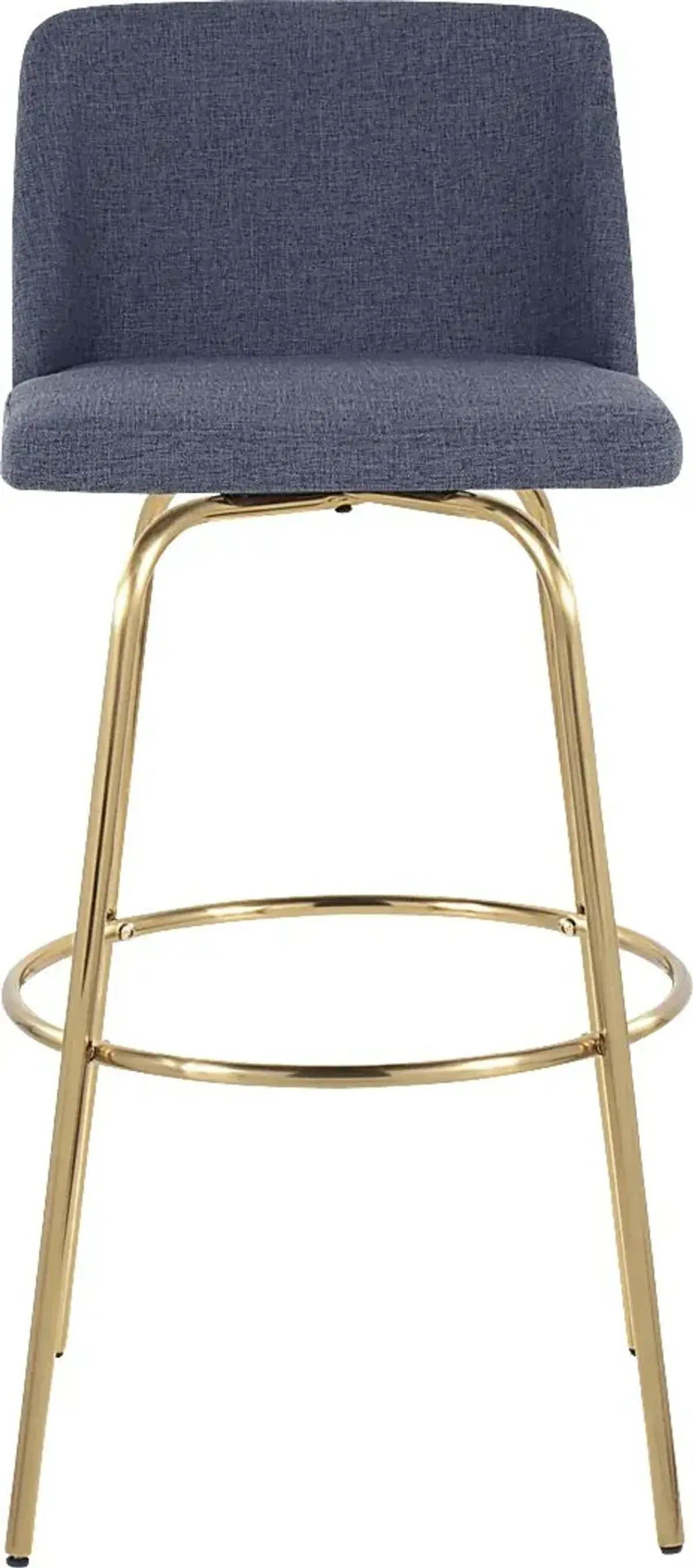 Wymering II Blue Swivel Barstool, Set of 2