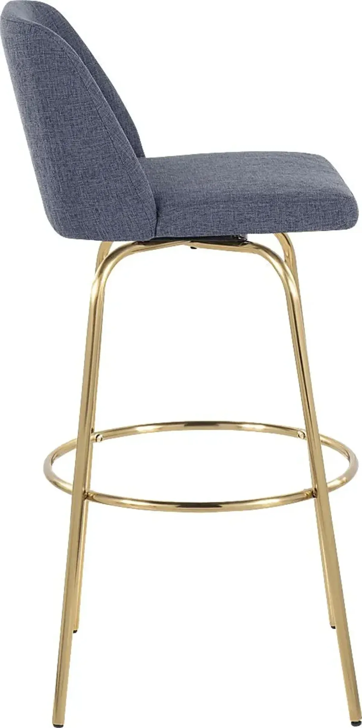 Wymering II Blue Swivel Barstool, Set of 2