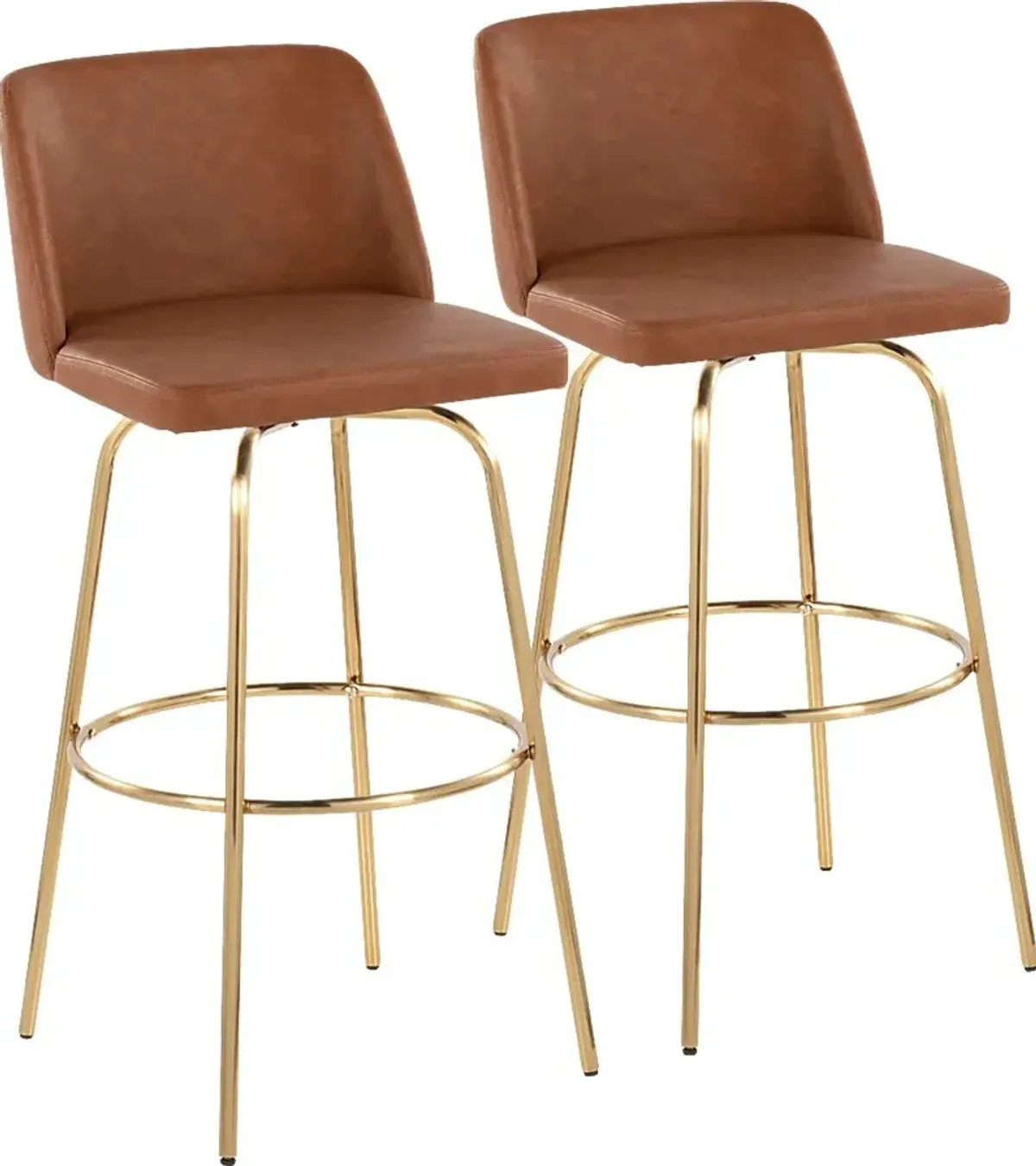 Wymering II Camel Swivel Barstool, Set of 2