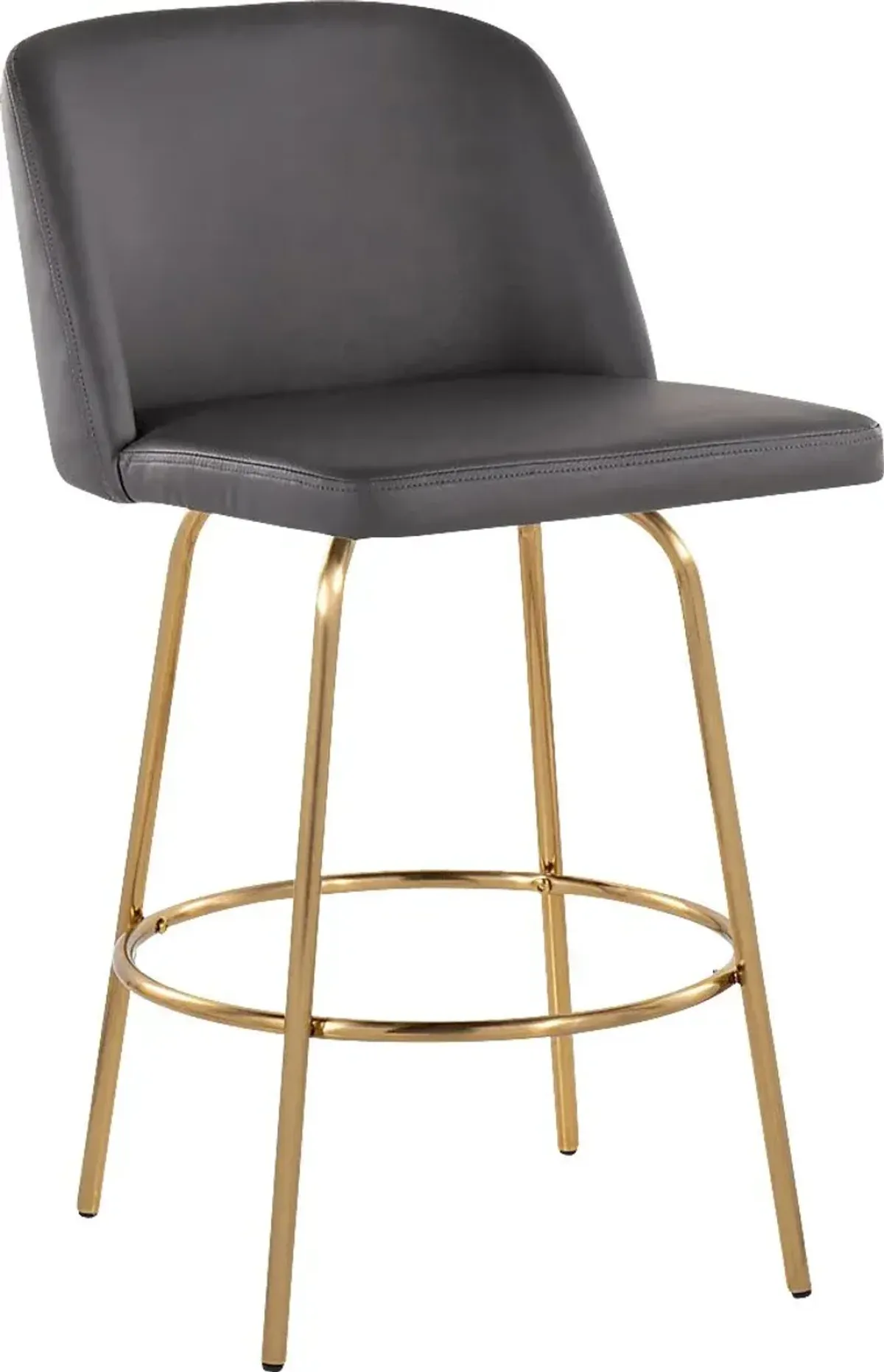 Wymering II Gray Swivel Counter Height Stool, Set of 2