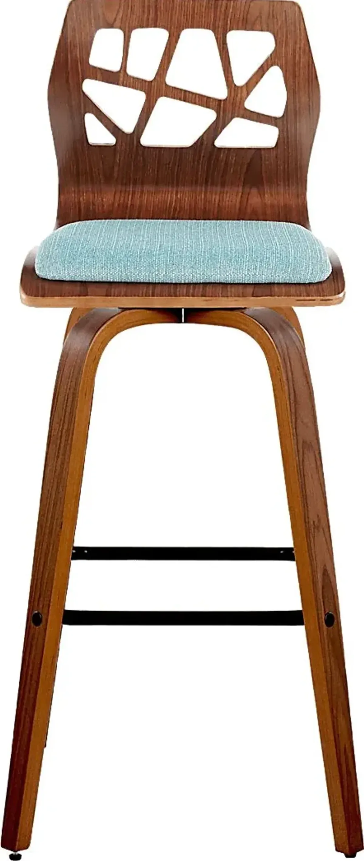 Watsonia II Teal Swivel Barstool, Set of 2