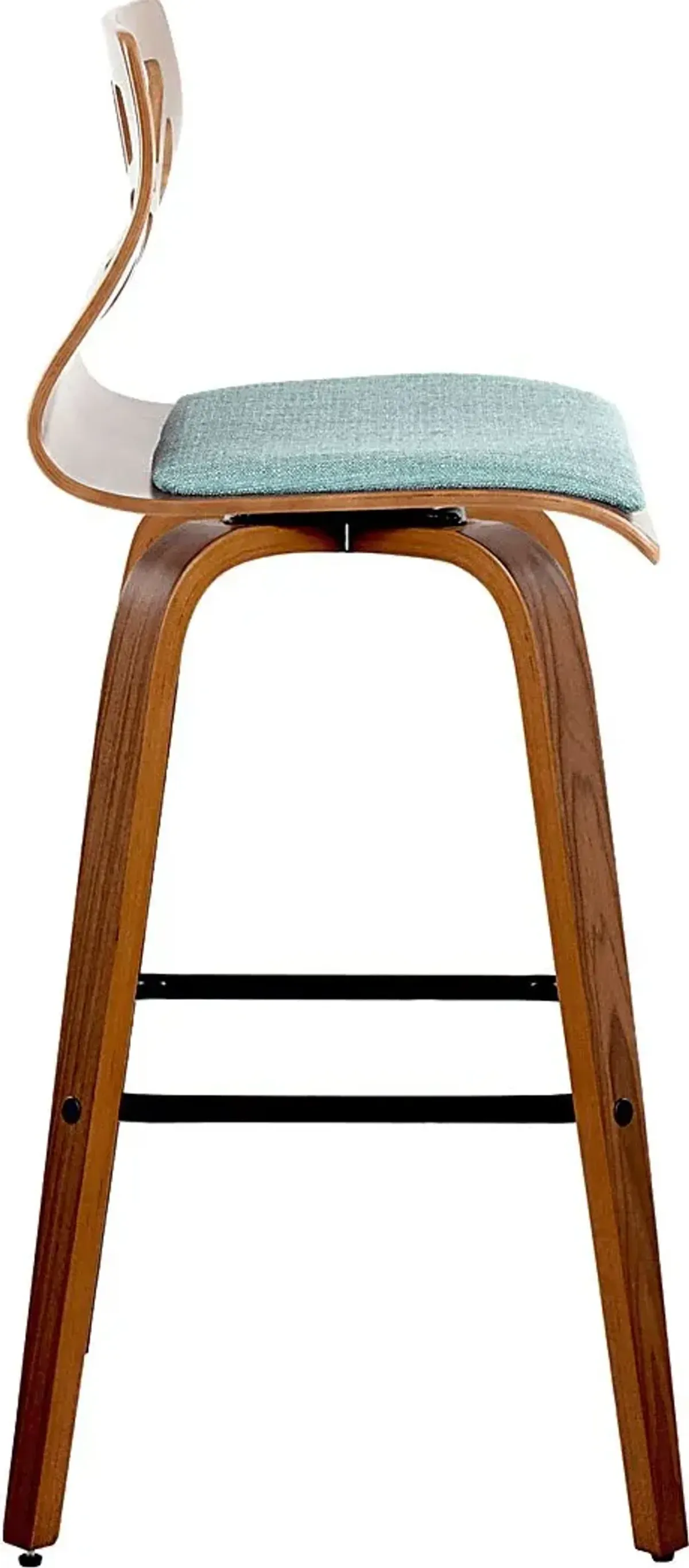 Watsonia II Teal Swivel Barstool, Set of 2