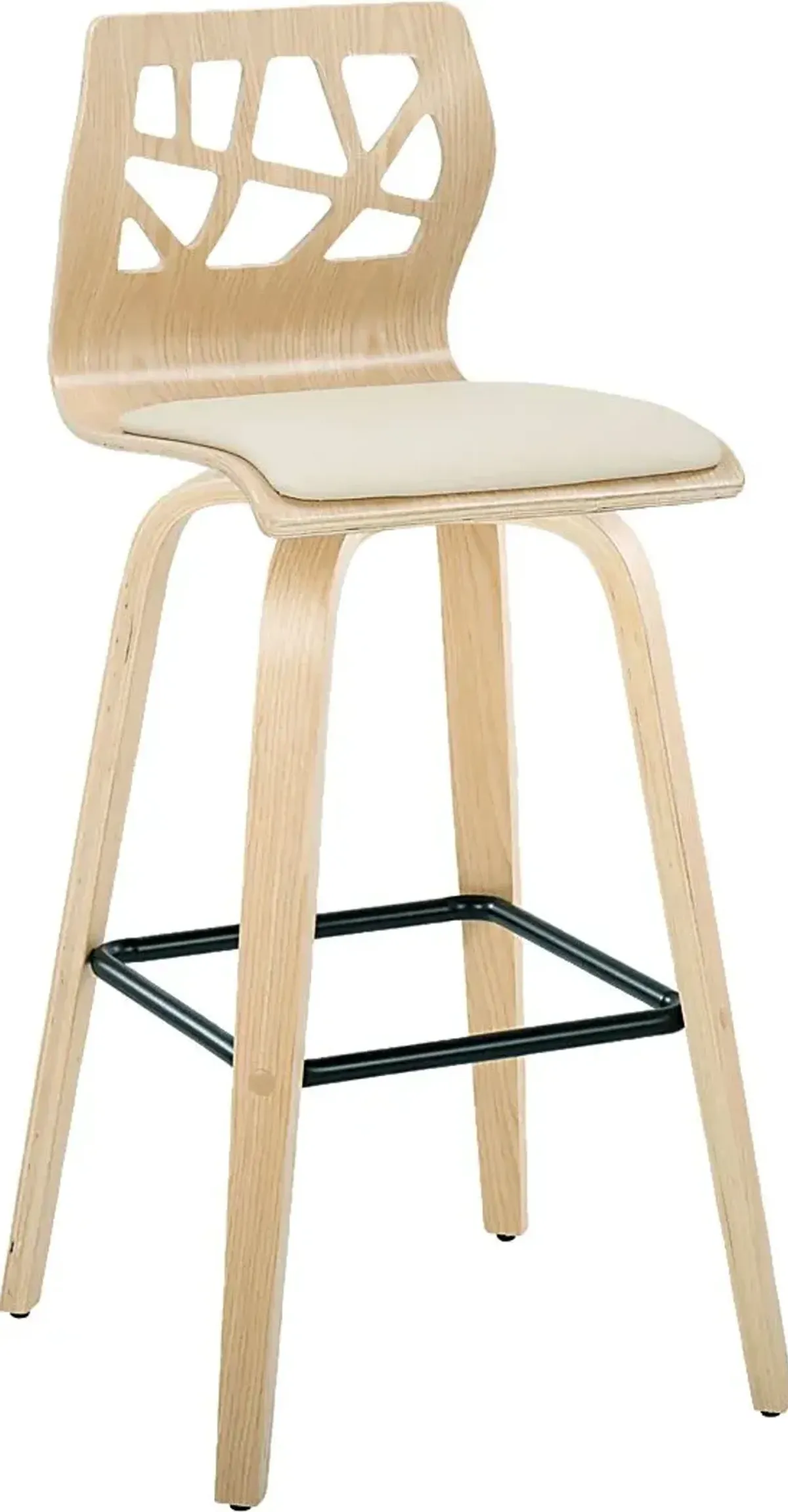 Watsonia III Natural Swivel Barstool, Set of 2