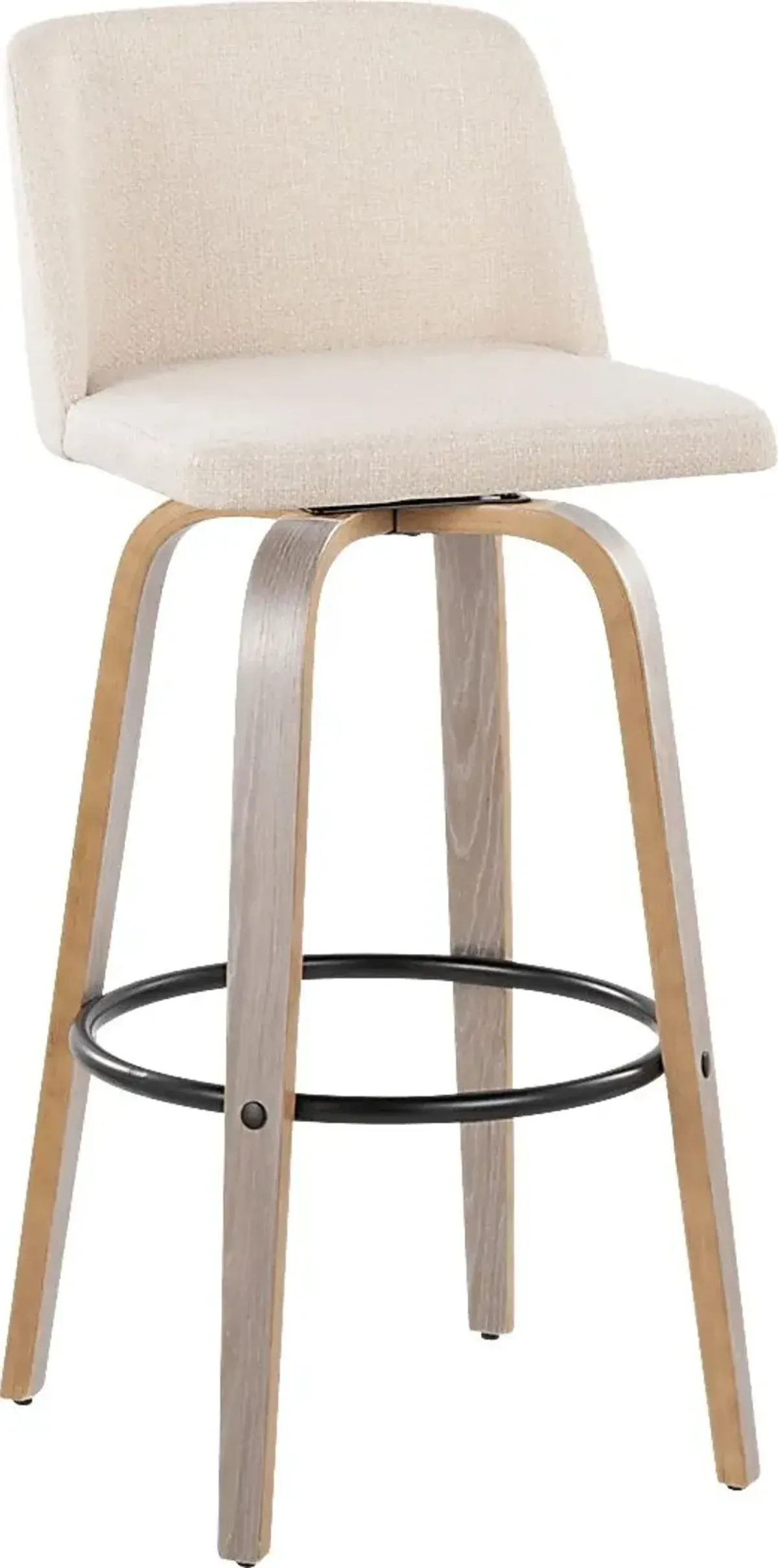 Wymering III Cream Swivel Barstool, Set of 2