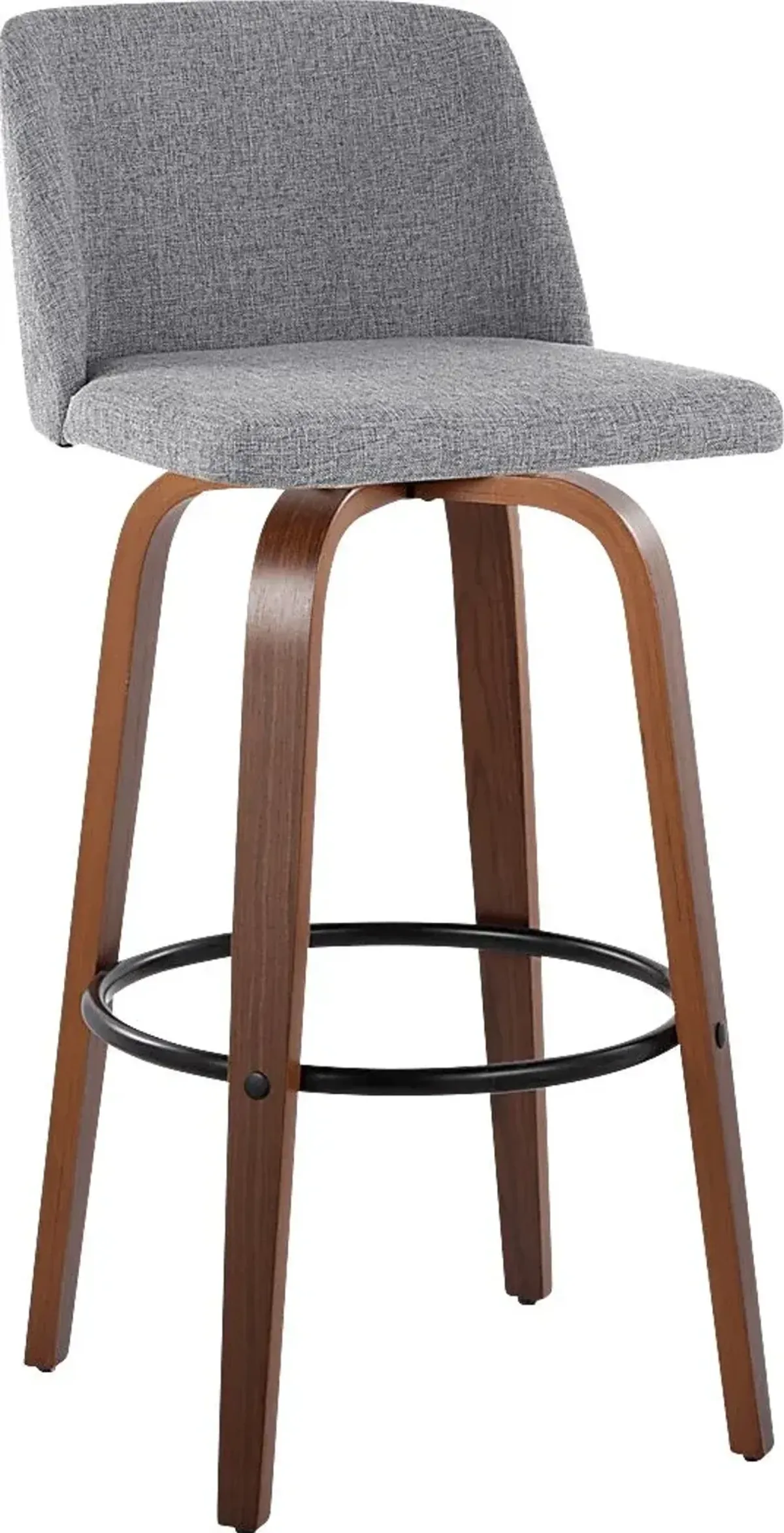 Wymering V Gray Swivel Barstool, Set of 2