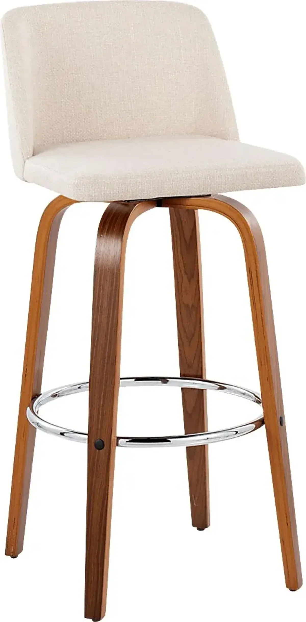 Wymering VI Cream Swivel Barstool, Set of 2