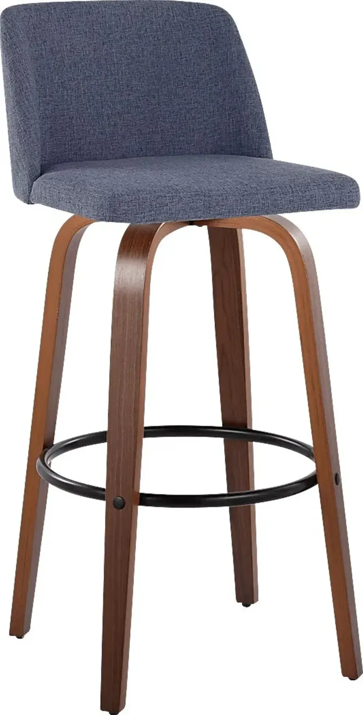 Wymering V Blue Swivel Barstool, Set of 2