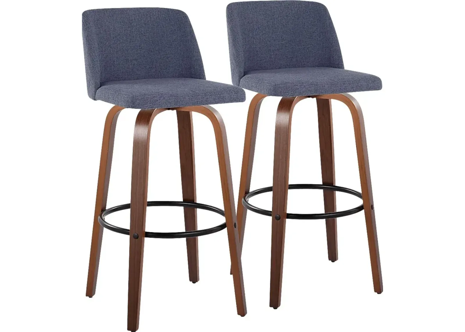 Wymering V Blue Swivel Barstool, Set of 2