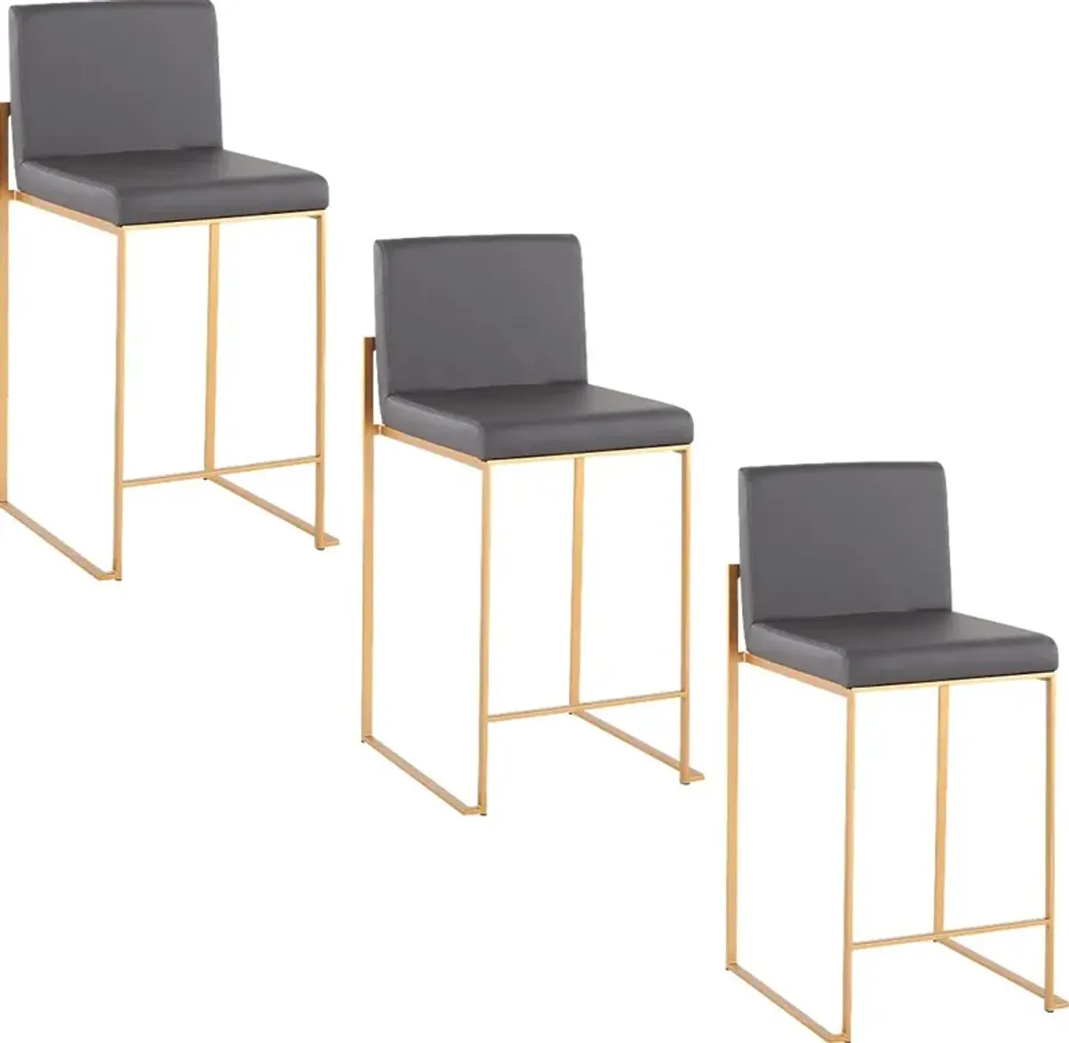 Nowotny III Gray Counter Height Stool, Set of 3