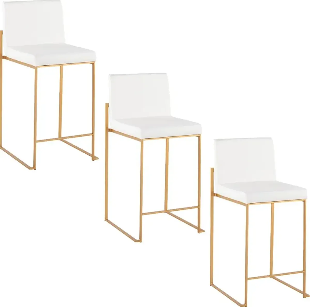 Nowotny III White Counter Height Stool, Set of 3