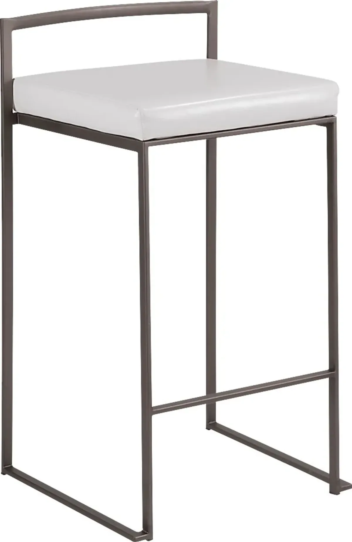 Birdlake I White Counter Height Stool, Set of 3